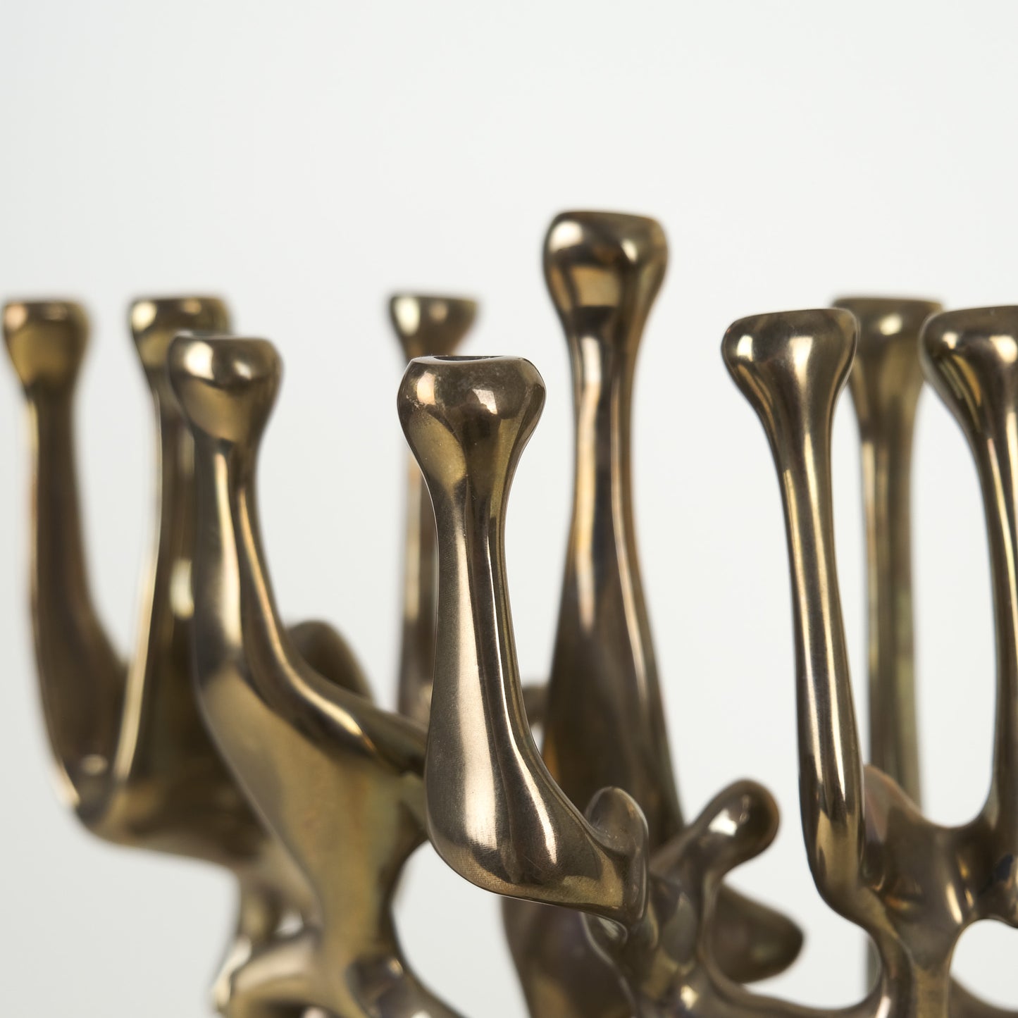 Vintage Eli Karpel Brass Sculptural Menorah