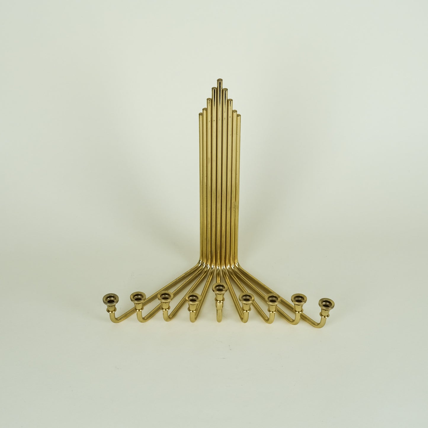 Vintage Midcentury Gold Plated Wall Hanging Menorah