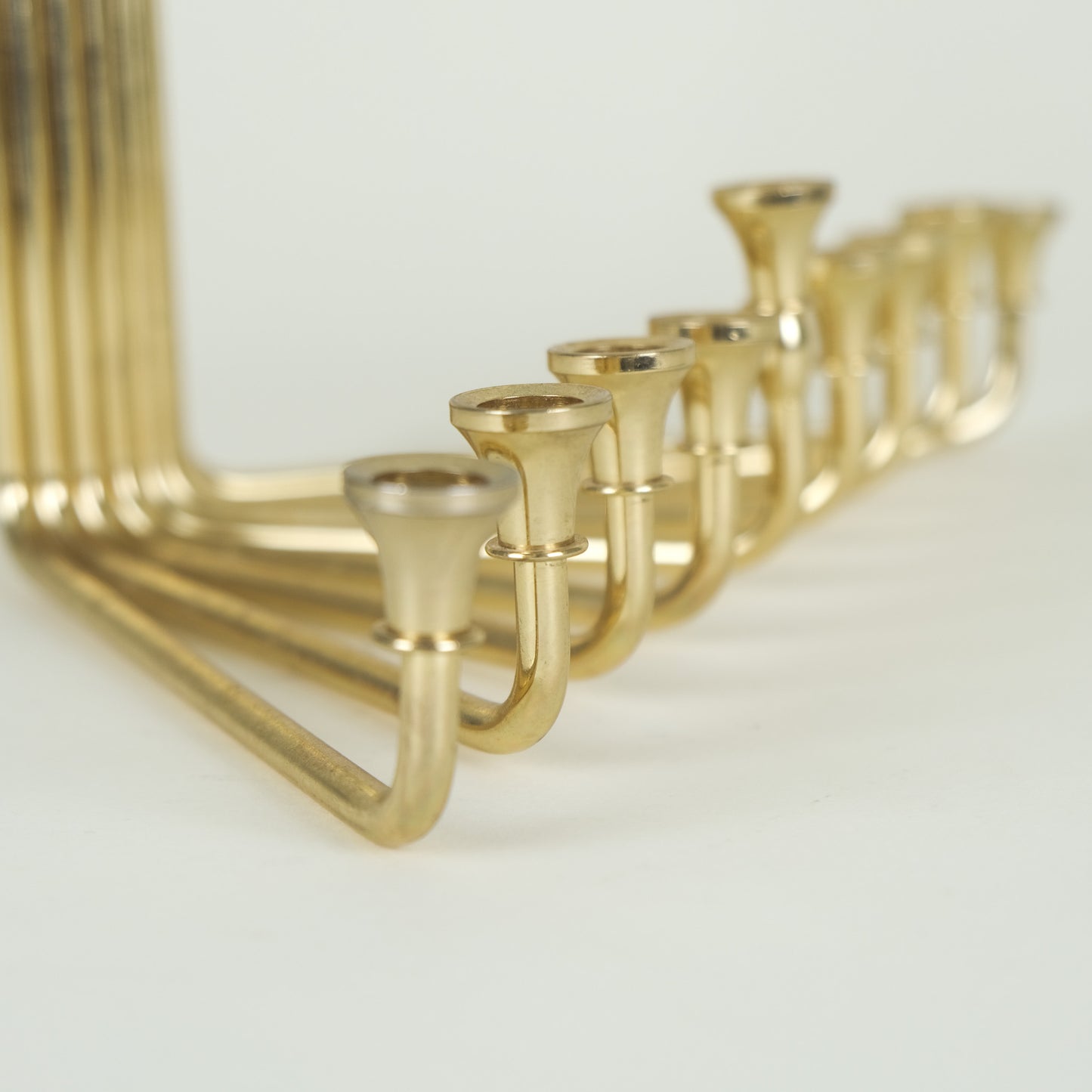 Vintage Midcentury Gold Plated Wall Hanging Menorah