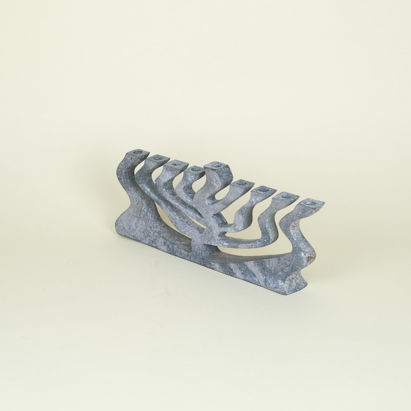 Vintage Metal Wavy Menorah