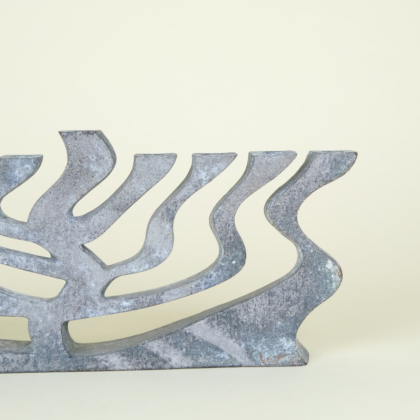 Vintage Metal Wavy Menorah